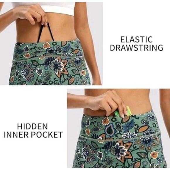 MOTEEPI Golf Skort Knee Length Pickleball Tennis Gypsophila Green XL Activewear - Picture 3 of 12